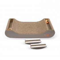 K&H Pet Products Kitty Tippy Scratch N' Track Cardboard Tot Brown 20.5" x 9.5" x 2"