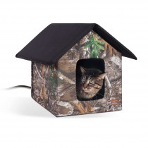 K&H Pet Products Realtree Thermo Outdoor Kitty House Camo 22" x 18" x 17"