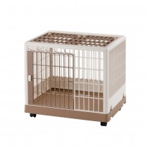 Richell Pet Training Kennel PK-650 Off White/ Mocha 25.4" x 19.7" x 22" - R94603