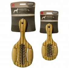 Hugs Pet Products Massaging Pet Pin Brush Large Brown 8.5" x 4" x 2" - HUG-50011