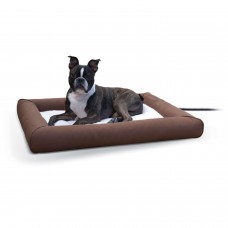 K&H Pet Products Deluxe Lectro-Soft Outdoor Heated Pet Bed Medium Brown 26.5" x 30.5" x 3.5"