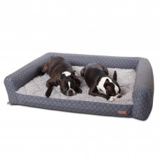 K&H Pet Products Air Sofa Pet Bed Geo Flower Medium Gray 27" x 36" x 8"