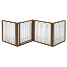 Richell Convertible Elite Pet Gate 4-Panel Autumn Matte 130" x .8" x 31.5" - R94170