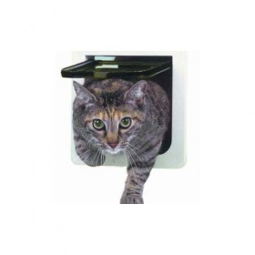 Ideal Pet Products Lockable Cat Flap Door Small White 1.625" x 8.18" x 7.94"