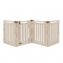 Richell Convertible Indoor/Outdoor Pet Playpen 4 Panel Soft Tan/Mocha 33.1" x 33.1" x 36" - R94191
